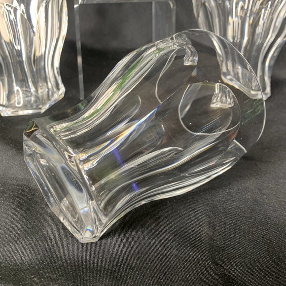 Set of 4 VTG Colonial Clear by Heisy crystal optic cut whiskey / rocks glasses - Picture 4 of 12